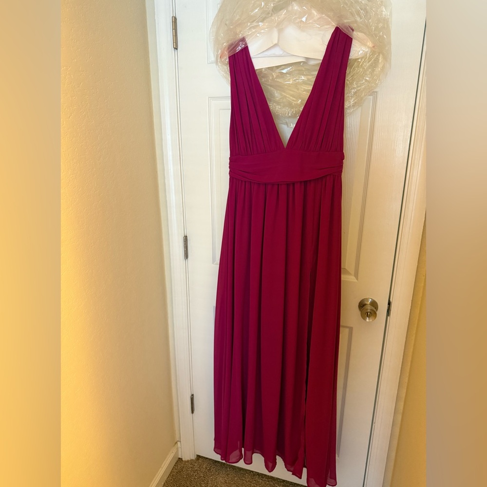 Lulu's Magenta Maxi Dress